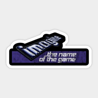 Imagine: The Name of the Game Retro Games Logo Vintage Sticker